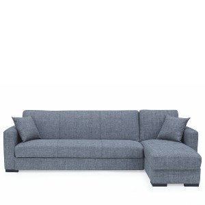Artelibre - 14210002 ΚΑΝΑΠΕΣ ΚΡΕΒΑΤΙ ΓΩΝΙΑΚΟΣ ARTELIBRE JOSE ΑΝΟΙΧΤΟ ΓΚΡΙ 270X150X86CM