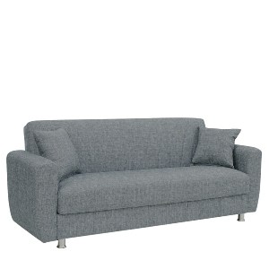 Artelibre - 14210007 ΚΑΝΑΠΕΣ ΚΡΕΒΑΤΙ ΤΡΙΘΕΣΙΟΣ JUAN ΓΚΡΙ 214X82X80CM