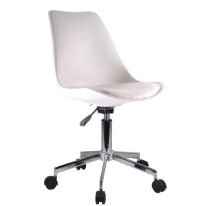 Artelibre - 14230020 ΚΑΡΕΚΛΑ ΓΡΑΦΕΙΟΥ ARTELIBRE ΚΥΒΕΛΗ ΛΕΥΚΟ PU 48X55X82-92CM
