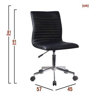 Artelibre - 14230025 ΚΑΡΕΚΛΑ ΓΡΑΦΕΙΟΥ ARTELIBRE ΕΡΑΤΩ ΜΑΥΡΟ PVC 45X57X81-91CM