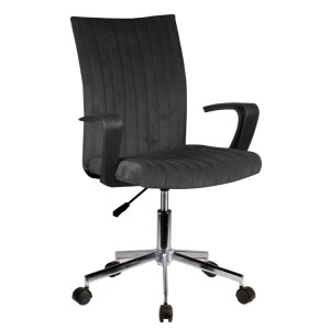 Artelibre - 14230037 ΚΑΡΕΚΛΑ ΓΡΑΦΕΙΟΥ ARTELIBRE ROXY ΜΑΥΡΟ ΒΕΛΟΥΔΟ 55X58X86-96CM