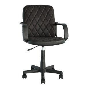 Artelibre - 14230074 ΚΑΡΕΚΛΑ ΓΡΑΦΕΙΟΥ ARTELIBRE THIRINA ΜΑΥΡΟ ΥΦΑΣΜΑ/PVC 56X57X85-97CM