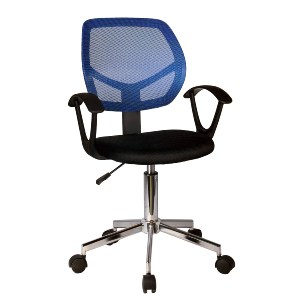 Artelibre - 14230094 ΚΑΡΕΚΛΑ ΓΡΑΦΕΙΟΥ ARTELIBRE EVERLY ΜΠΛΕ/ΜΑΥΡΟ MESH 56X53.5X100CM