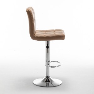 Artelibre - 14240058 ΣΚΑΜΠΟ BAR ARTELIBRE DIN ΜΕ ΠΛΑΤΗ ΠΤΥΣΣΟΜΕΝΟ CAPPUCCINO PVC/ΜΕΤΑΛΛΟ 44X50X92-113CM