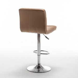 Artelibre - 14240058 ΣΚΑΜΠΟ BAR ARTELIBRE DIN ΜΕ ΠΛΑΤΗ ΠΤΥΣΣΟΜΕΝΟ CAPPUCCINO PVC/ΜΕΤΑΛΛΟ 44X50X92-113CM