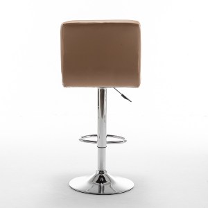 Artelibre - 14240058 ΣΚΑΜΠΟ BAR ARTELIBRE DIN ΜΕ ΠΛΑΤΗ ΠΤΥΣΣΟΜΕΝΟ CAPPUCCINO PVC/ΜΕΤΑΛΛΟ 44X50X92-113CM