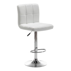 Artelibre - 14240059 ΣΚΑΜΠΟ BAR ARTELIBRE DIN ΜΕ ΠΛΑΤΗ ΠΤΥΣΣΟΜΕΝΟ ΛΕΥΚΟ PVC/ΜΕΤΑΛΛΟ 44X50X92-113CM