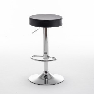 Artelibre - 14240069 ΣΚΑΜΠΟ BAR ARTELIBRE LORTHA ΠΤΥΣΣΟΜΕΝΟ ΜΑΥΡΟ PU/ΜΕΤΑΛΛΟ Φ39X64-86CM