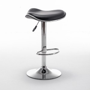 Artelibre - 14240072 ΣΚΑΜΠΟ BAR ARTELIBRE MOD ΠΤΥΣΣΟΜΕΝΟ ΜΑΥΡΟ PU/ΜΕΤΑΛΛΟ 44.5X43X65.5-83.5CM