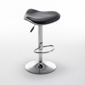 Artelibre - 14240072 ΣΚΑΜΠΟ BAR ARTELIBRE MOD ΠΤΥΣΣΟΜΕΝΟ ΜΑΥΡΟ PU/ΜΕΤΑΛΛΟ 44.5X43X65.5-83.5CM