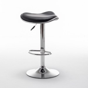 Artelibre - 14240072 ΣΚΑΜΠΟ BAR ARTELIBRE MOD ΠΤΥΣΣΟΜΕΝΟ ΜΑΥΡΟ PU/ΜΕΤΑΛΛΟ 44.5X43X65.5-83.5CM