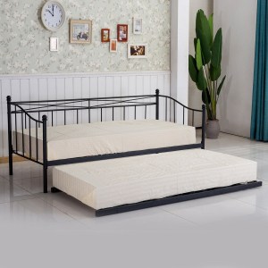 Artelibre - 14250003 ΚΡΕΒΑΤΙ ARTELIBRE AUDREY ΜΕΤΑΛΛΙΚΟ SANDY BLACK 210X99X91CM (ΣΤΡΩΜΑ 90X200CM)