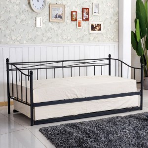 Artelibre - 14250003 ΚΡΕΒΑΤΙ ARTELIBRE AUDREY ΜΕΤΑΛΛΙΚΟ SANDY BLACK 210X99X91CM (ΣΤΡΩΜΑ 90X200CM)
