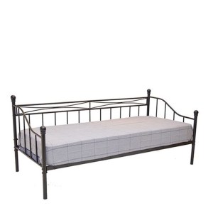 Artelibre - 14250003 ΚΡΕΒΑΤΙ ARTELIBRE AUDREY ΜΕΤΑΛΛΙΚΟ SANDY BLACK 210X99X91CM (ΣΤΡΩΜΑ 90X200CM)