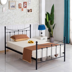 Artelibre - 14250009 ΚΡΕΒΑΤΙ ARTELIBRE SOPHIE ΜΕΤΑΛΛΙΚΟ SANDY BLACK 210X128X110CM (ΣΤΡΩΜΑ 120X200CM)