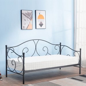 Artelibre - 14250013 ΚΡΕΒΑΤΙ ARTELIBRE MICHAEL ΜΕΤΑΛΛΙΚΟ SANDY BLACK 209X97X106CM (200X90CM)