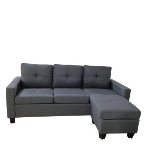 Artelibre - 14290033 ΚΑΝΑΠΕΣ ΓΩΝΙΑΚΟΣ ARTELIBRE IDRIL ΑΝΑΣΤΡΕΨΙΜΟΣ ΓΚΡΙ ΥΦΑΣΜΑ 205X162X84CM