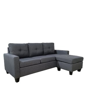 Artelibre - 14290033 ΚΑΝΑΠΕΣ ΓΩΝΙΑΚΟΣ ARTELIBRE IDRIL ΑΝΑΣΤΡΕΨΙΜΟΣ ΓΚΡΙ ΥΦΑΣΜΑ 205X162X84CM