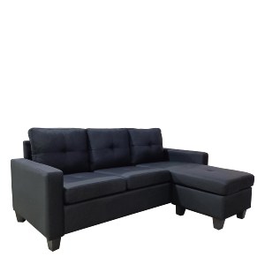 Artelibre - 14290034 ΚΑΝΑΠΕΣ ΓΩΝΙΑΚΟΣ ARTELIBRE IDRIL ΑΝΑΣΤΡΕΨΙΜΟΣ ΜΑΥΡΟ ΥΦΑΣΜΑ 205X162X84CM