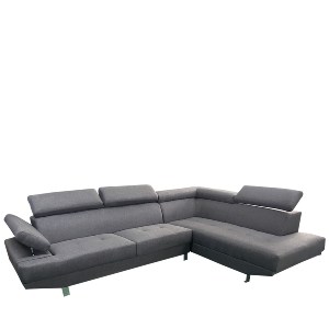 Artelibre - 14290039 ΚΑΝΑΠΕΣ ΓΩΝΙΑΚΟΣ ARTELIBRE MASAL ΓΚΡΙ ΥΦΑΣΜΑ 280X185X85CM