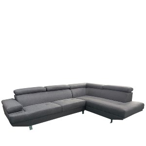 Artelibre - 14290039 ΚΑΝΑΠΕΣ ΓΩΝΙΑΚΟΣ ARTELIBRE MASAL ΓΚΡΙ ΥΦΑΣΜΑ 280X185X85CM