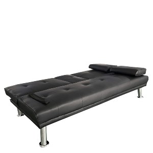 Artelibre - 14290053 ΚΑΝΑΠΕΣ ΚΡΕΒΑΤΙ ΤΡΙΘΕΣΙΟΣ ARTELIBRE ALFRED ΜΑΥΡΟ PU 164X76.5X79CM