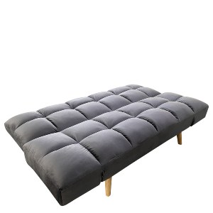Artelibre - 14290055 ΚΑΝΑΠΕΣ ΚΡΕΒΑΤΙ ΤΡΙΘΕΣΙΟΣ ARTELIBRE ELVINA ΓΚΡΙ ΥΦΑΣΜΑ 182X82X88CM