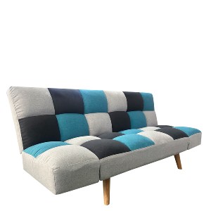 Artelibre - 14290058 ΚΑΝΑΠΕΣ ΚΡΕΒΑΤΙ ΤΡΙΘΕΣΙΟΣ ARTELIBRE ELVINA ΠΟΛΥΧΡΩΜΟ ΥΦΑΣΜΑ 182X82X88CM