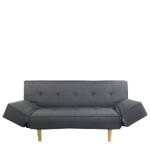 Artelibre - 14290064 ΚΑΝΑΠΕΣ ΚΡΕΒΑΤΙ ΤΡΙΘΕΣΙΟΣ ARTELIBRE NEREIDA ΓΚΡΙ ΥΦΑΣΜΑ 180X90X80CM