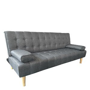 Artelibre - 14290065 ΚΑΝΑΠΕΣ ΚΡΕΒΑΤΙ ΤΡΙΘΕΣΙΟΣ ARTELIBRE ELFREDA ΓΚΡΙ ΥΦΑΣΜΑ 188X83X83CM