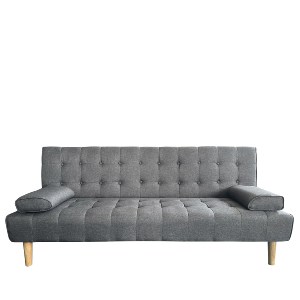 Artelibre - 14290065 ΚΑΝΑΠΕΣ ΚΡΕΒΑΤΙ ΤΡΙΘΕΣΙΟΣ ARTELIBRE ELFREDA ΓΚΡΙ ΥΦΑΣΜΑ 188X83X83CM