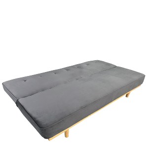 Artelibre - 14290068 ΚΑΝΑΠΕΣ ΚΡΕΒΑΤΙ ΤΡΙΘΕΣΙΟΣ ARTELIBRE CELESTE ΓΚΡΙ ΥΦΑΣΜΑ 193X85X88CM