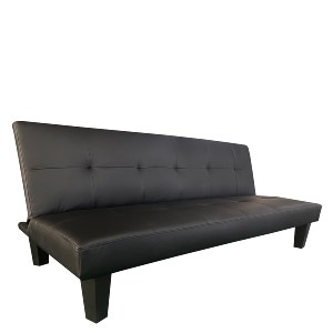 Artelibre - 14290070 ΚΑΝΑΠΕΣ ΚΡΕΒΑΤΙ ΤΡΙΘΕΣΙΟΣ ARTELIBRE NAHELE ΜΑΥΡΟ PU 82X82.5X78CM