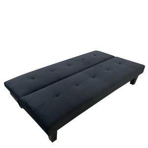 Artelibre - 14290071 ΚΑΝΑΠΕΣ ΚΡΕΒΑΤΙ ΤΡΙΘΕΣΙΟΣ ARTELIBRE NAHELE ΜΑΥΡΟ ΥΦΑΣΜΑ 82X82.5X78CM