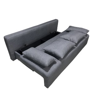 Artelibre - 14290090 ΚΑΝΑΠΕΣ ΚΡΕΒΑΤΙ ΤΡΙΘΕΣΙΟΣ ARTELIBRE URBAN LOUNGE 3S ΣΚΟΥΡΟ ΓΚΡΙ ΥΦΑΣΜΑ 194X93X72CM