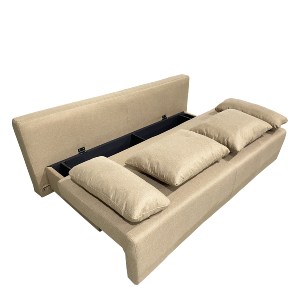 Artelibre - 14290092 ΚΑΝΑΠΕΣ ΚΡΕΒΑΤΙ ΤΡΙΘΕΣΙΟΣ ARTELIBRE URBAN LOUNGE 3S ΑΝΟΙΧΤΟ ΚΑΦΕ ΥΦΑΣΜΑ 194X93X72CM