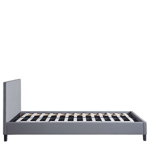 Artelibre - 14320002 ΚΡΕΒΑΤΙ ARTELIBRE AZALEA ΓΚΡΙ PU 213X131X88CM (ΣΤΡΩΜΑ 120X200CM)