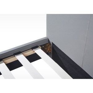 Artelibre - 14320002 ΚΡΕΒΑΤΙ ARTELIBRE AZALEA ΓΚΡΙ PU 213X131X88CM (ΣΤΡΩΜΑ 120X200CM)