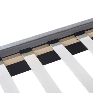 Artelibre - 14320002 ΚΡΕΒΑΤΙ ARTELIBRE AZALEA ΓΚΡΙ PU 213X131X88CM (ΣΤΡΩΜΑ 120X200CM)