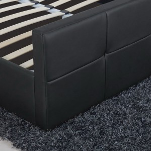 Artelibre - 14320005 ΚΡΕΒΑΤΙ ANEMONE ΜΑΥΡΟ PU ΜΕ ΑΠΟΘΗΚΕΥΤΙΚΟ ΧΩΡΟ 217X170X100CM (ΣΤΡΩΜΑ 160X200CM)