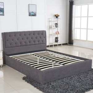 Artelibre - 14320007 ΚΡΕΒΑΤΙ ARTELIBRE ASTER ΣΚΟΥΡΟ ΓΚΡΙ ΥΦΑΣΜΑ ΜΕ ΑΠΟΘΗΚΕΥΤΙΚΟ ΧΩΡΟ 219X170X104CM (ΣΤΡΩΜΑ 160X200CM)