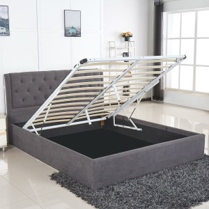 Artelibre - 14320007 ΚΡΕΒΑΤΙ ARTELIBRE ASTER ΣΚΟΥΡΟ ΓΚΡΙ ΥΦΑΣΜΑ ΜΕ ΑΠΟΘΗΚΕΥΤΙΚΟ ΧΩΡΟ 219X170X104CM (ΣΤΡΩΜΑ 160X200CM)