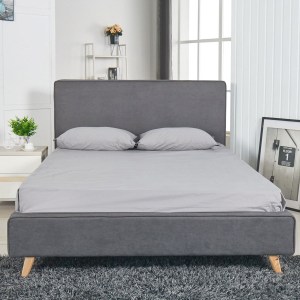 Artelibre - 14320022 ΚΡΕΒΑΤΙ ARTELIBRE TULIP ΣΚΟΥΡΟ ΓΚΡΙ 216X160X110CM (ΣΤΡΩΜΑ 150X200CM)