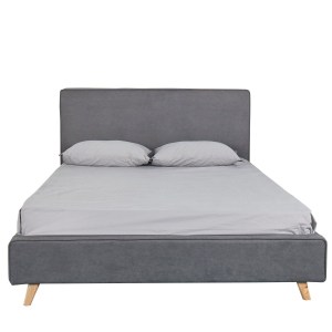 Artelibre - 14320022 ΚΡΕΒΑΤΙ ARTELIBRE TULIP ΣΚΟΥΡΟ ΓΚΡΙ 216X160X110CM (ΣΤΡΩΜΑ 150X200CM)
