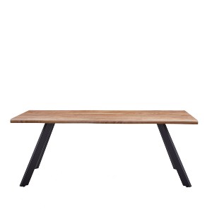Artelibre - 14320044 ΤΡΑΠΕΖΙ ΤΡΑΠΕΖΑΡΙΑΣ ARTELIBRE AOSA HONEY MAPLE/ΜΑΥΡΟ MDF/ΜΕΤΑΛΛΟ 160X90X76CM