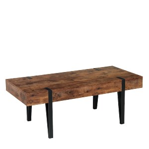 Artelibre - 14330036 ΤΡΑΠΕΖΙ ΣΑΛΟΝΙΟΥ ARTELIBRE LUTHEN ΚΑΡΥΔΙ/ΜΑΥΡΟ MDF/ΜΕΤΑΛΛΟ 120X55X45CM