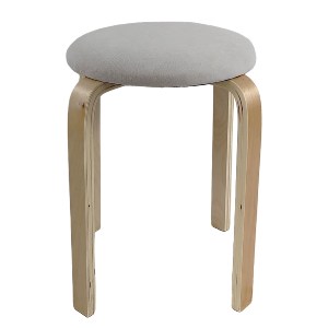 Artelibre - 14350032 ΣΚΑΜΠΟ ARTELIBRE MILOA MΠΕΖ/ΦΥΣΙΚΟ ΥΦΑΣΜΑ/ΞΥΛΟ 42X42X45CM
