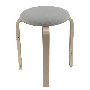 Artelibre - 14350032 ΣΚΑΜΠΟ ARTELIBRE MILOA MΠΕΖ/ΦΥΣΙΚΟ ΥΦΑΣΜΑ/ΞΥΛΟ 42X42X45CM