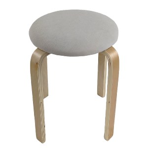 Artelibre - 14350032 ΣΚΑΜΠΟ ARTELIBRE MILOA MΠΕΖ/ΦΥΣΙΚΟ ΥΦΑΣΜΑ/ΞΥΛΟ 42X42X45CM