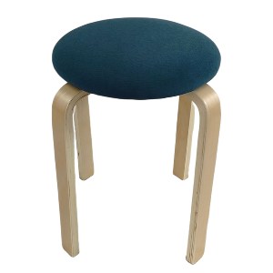 Artelibre - 14350033 ΣΚΑΜΠΟ ARTELIBRE MILOA ΜΠΛΕ/ΦΥΣΙΚΟ ΥΦΑΣΜΑ/ΞΥΛΟ 42X42X45CM